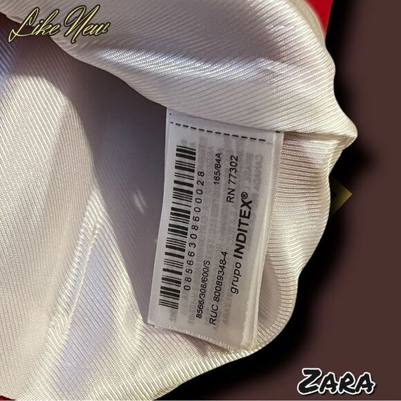 Like New ZARA Red Bustier Top with Rhinestone Buttons - Size Small - Picture 6 of 7